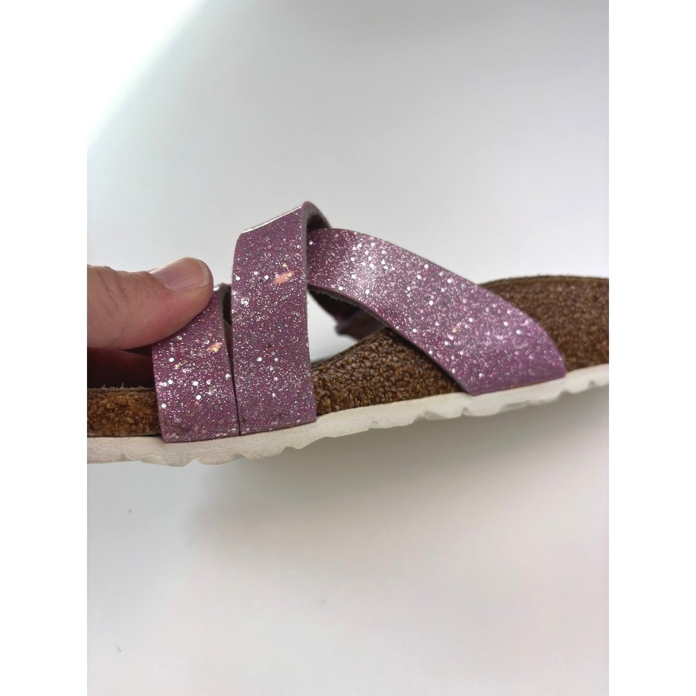 Birkenstock Franca Sandals Pink Glitter Women 39 Cosmic Sparkle Orchid Strappy - Picture 6 of 9